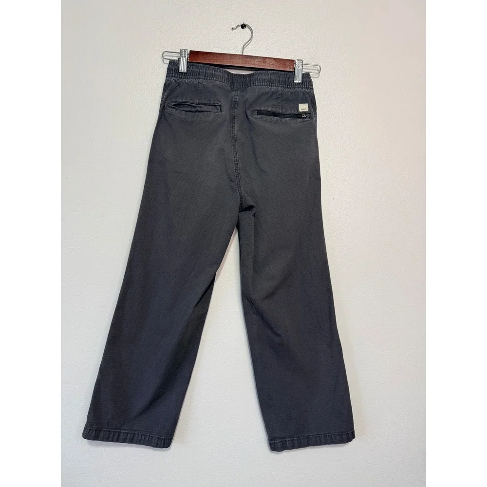 Vuori Ripstop Pant Charcoal Grey Organic Cotton Straight Leg VW416‎ Womens XS